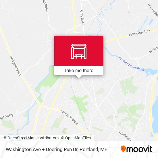 Washington Ave + Deering Run Dr map