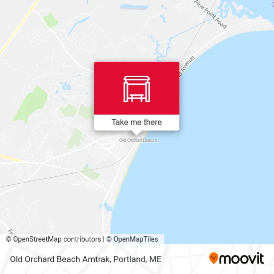 Old Orchard Beach Amtrak map