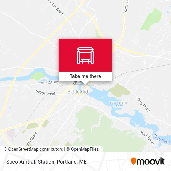 Saco Amtrak Station map