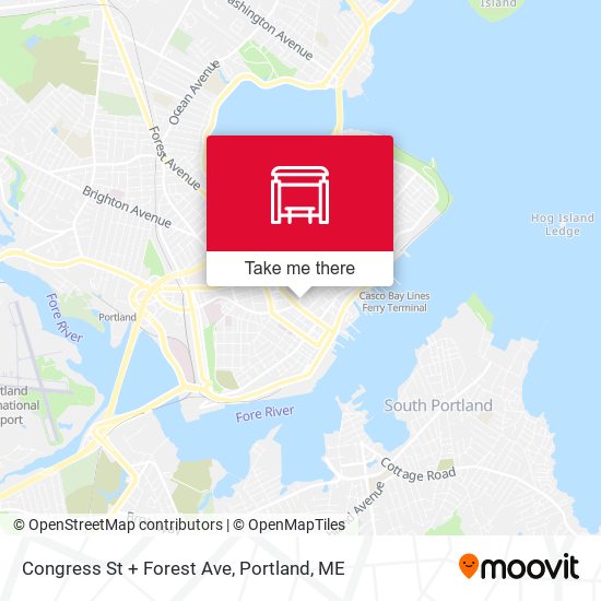 Congress St + Forest Ave map