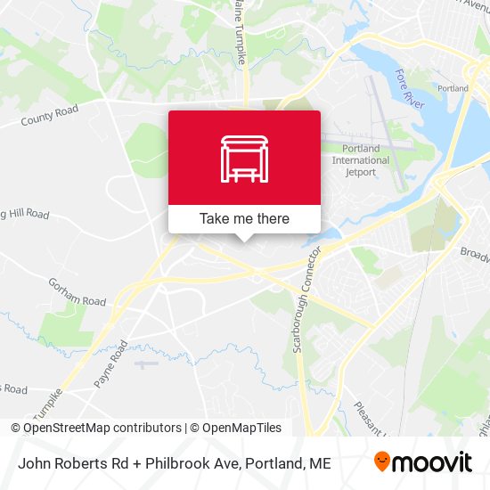 Mapa de John Roberts Rd + Philbrook Ave