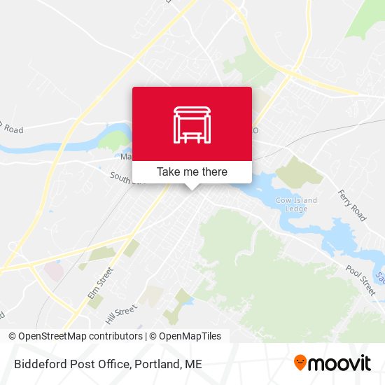 Biddeford Post Office map