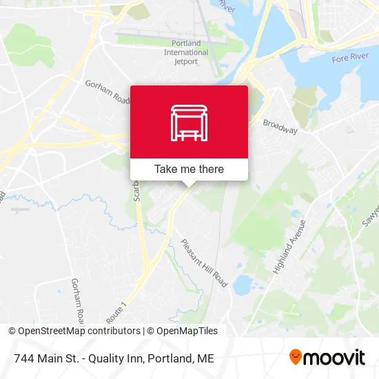 Mapa de 744 Main St. - Quality Inn