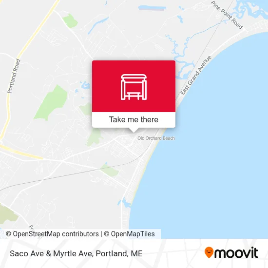 Saco Ave & Myrtle Ave map