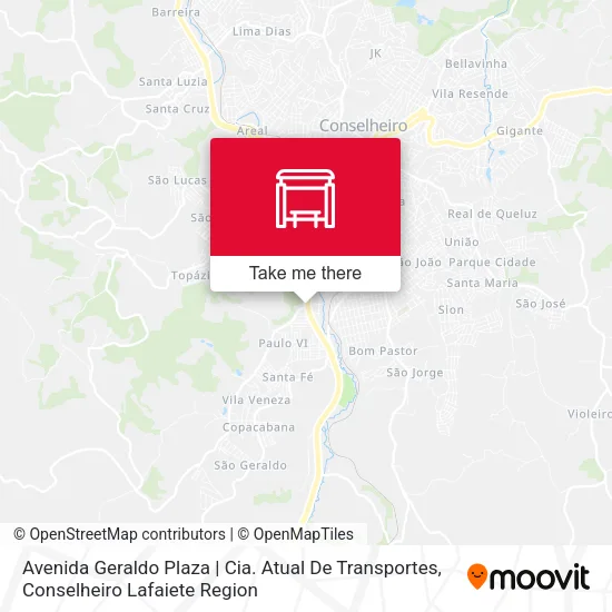 Avenida Geraldo Plaza | Cia. Atual De Transportes map