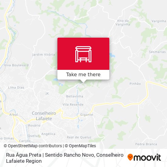 Rua Água Preta | Sentido Rancho Novo map