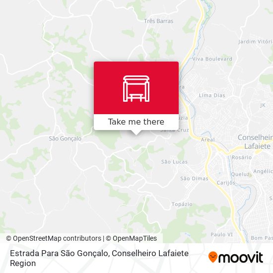 Estrada Para São Gonçalo map