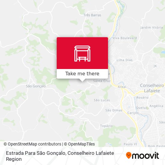 Estrada Para São Gonçalo map