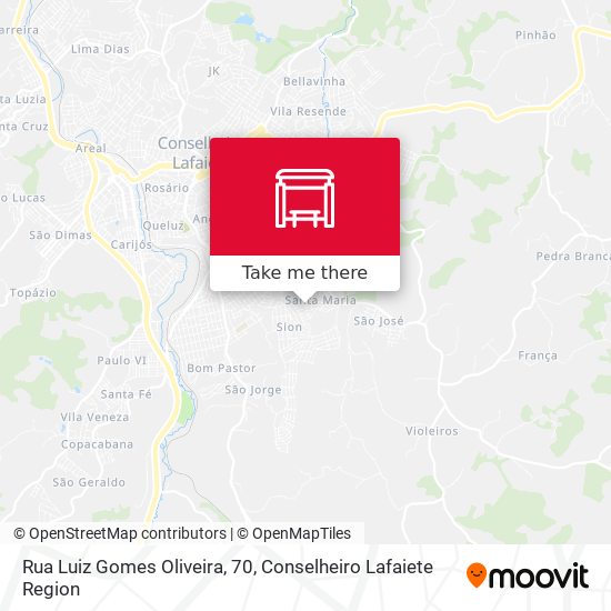 Rua Luiz Gomes Oliveira, 70 map