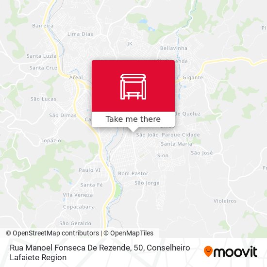 Mapa Rua Manoel Fonseca De Rezende, 50