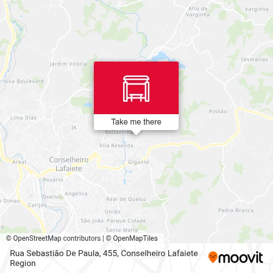 Rua Sebastião De Paula, 455 map