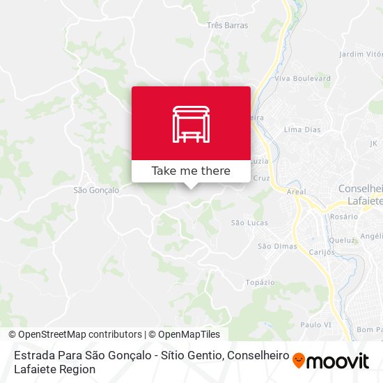 Estrada Para São Gonçalo - Sítio Gentio map