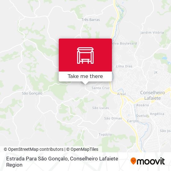 Estrada Para São Gonçalo map
