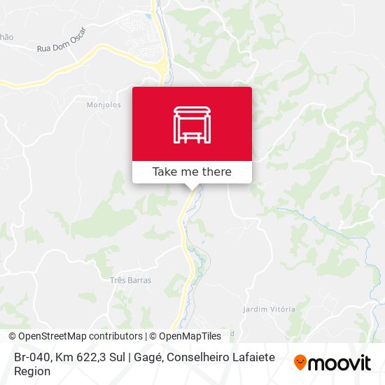 Br-040, Km 622,3 Sul | Gagé map
