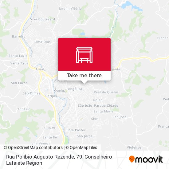 Mapa Rua Políbio Augusto Rezende, 79