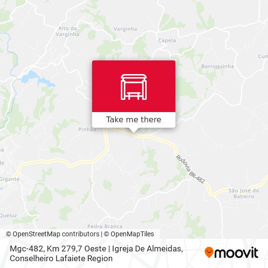 Mgc-482, Km 279,7 Oeste | Igreja De Almeidas map