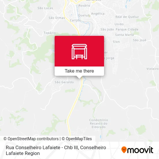 Rua Conselheiro Lafaiete - Chb III map