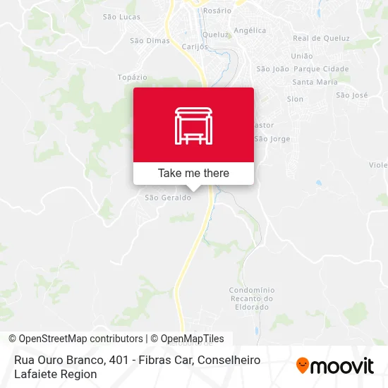 Rua Ouro Branco, 401 - Fibras Car map
