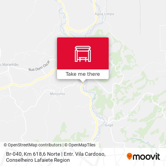 Br-040, Km 618,6 Norte | Entr. Vila Cardoso map