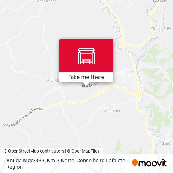 Antiga Mgc-383, Km 3 Norte map