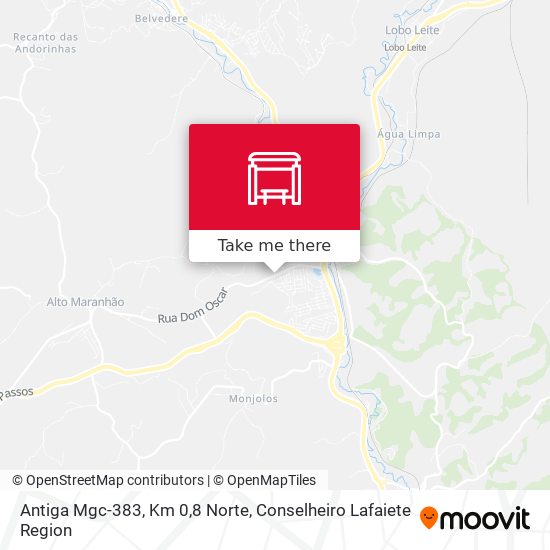 Antiga Mgc-383, Km 0,8 Norte map