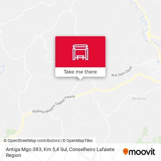 Antiga Mgc-383, Km 5,4 Sul map