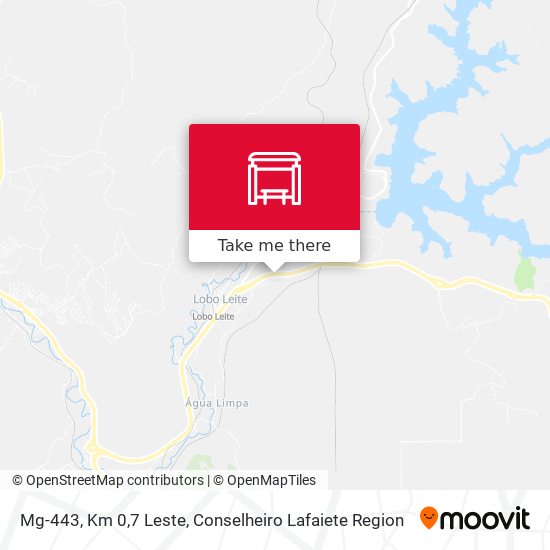 Mg-443, Km 0,7 Leste map