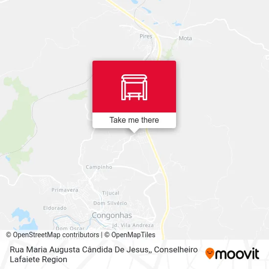 Rua Maria Augusta Cândida De Jesus, map