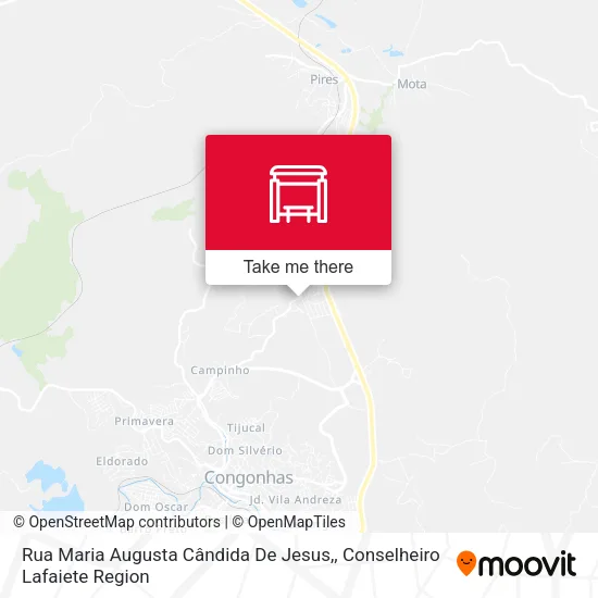 Rua Maria Augusta Cândida De Jesus, map