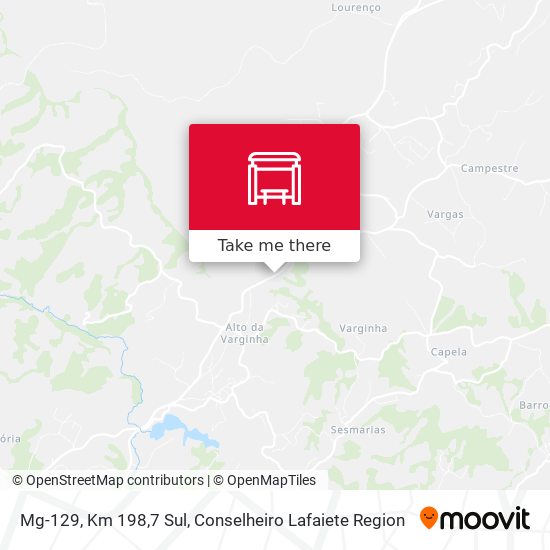 Mg-129, Km 198,7 Sul map