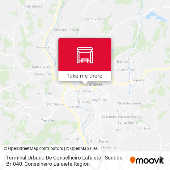 Terminal Urbano De Conselheiro Lafaiete | Sentido Br-040 map