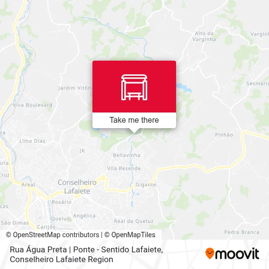 Rua Água Preta | Ponte - Sentido Lafaiete map
