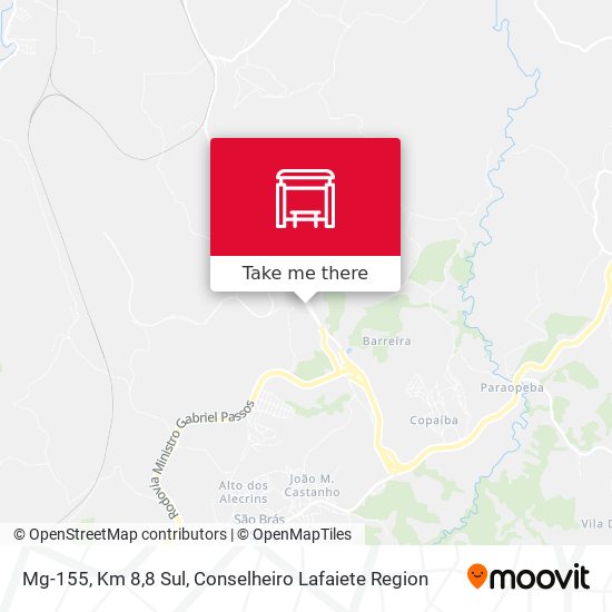 Mg-155, Km 8,8 Sul map