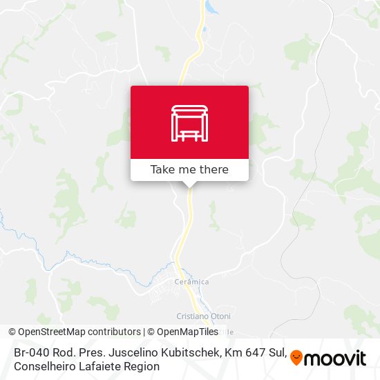 Br-040 Rod. Pres. Juscelino Kubitschek, Km 647 Sul map