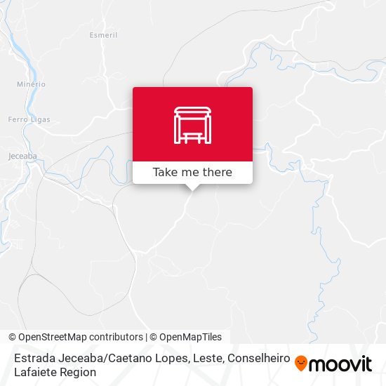 Estrada Jeceaba / Caetano Lopes, Leste map