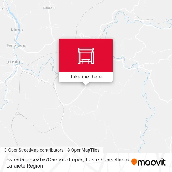 Estrada Jeceaba / Caetano Lopes, Leste map
