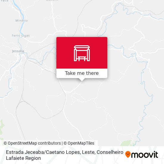 Estrada Jeceaba / Caetano Lopes, Leste map