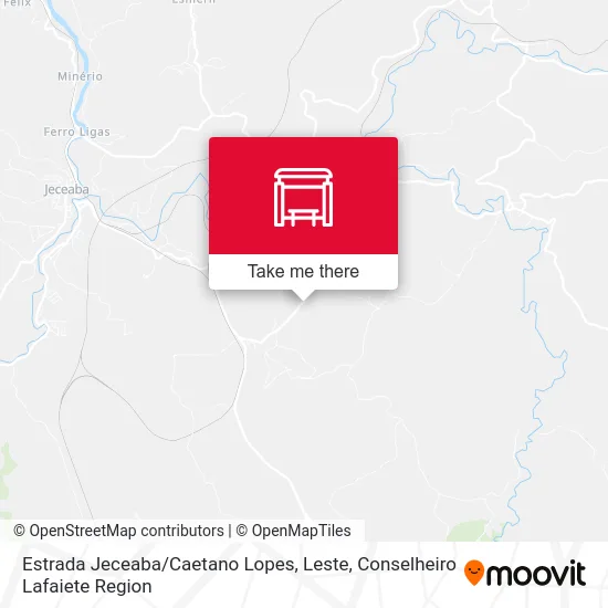 Estrada Jeceaba / Caetano Lopes, Leste map