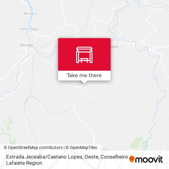 Estrada Jeceaba / Caetano Lopes, Oeste map