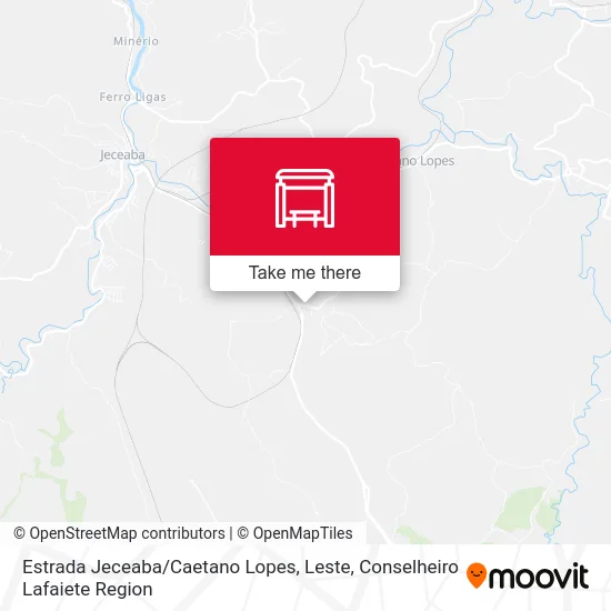 Estrada Jeceaba / Caetano Lopes, Leste map