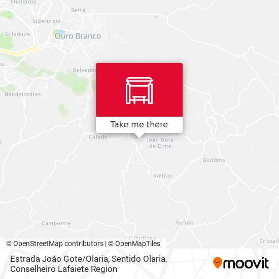 Estrada João Gote / Olaria, Sentido Olaria map