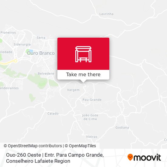 Ouo-260 Oeste | Entr. Para Campo Grande map