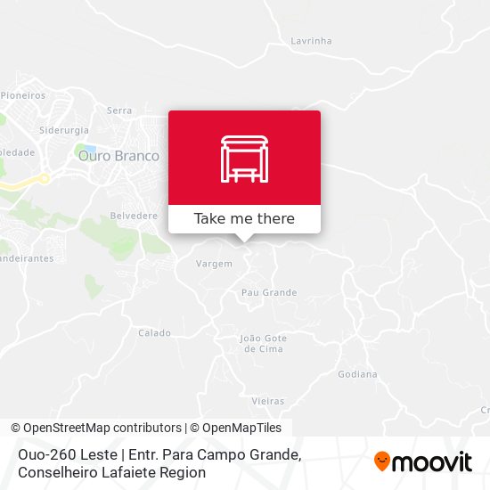 Ouo-260 Leste | Entr. Para Campo Grande map