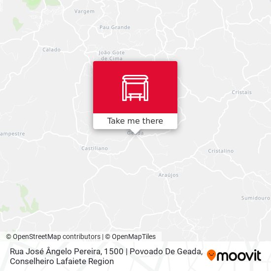 Rua José Ângelo Pereira, 1500 | Povoado De Geada map