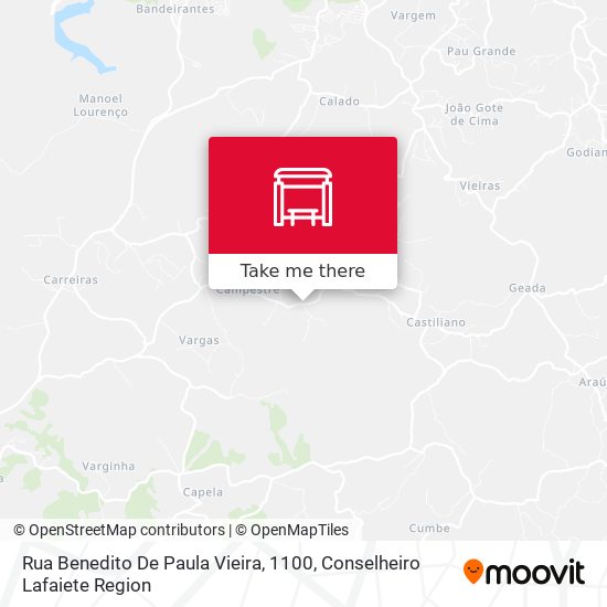 Rua Benedito De Paula Vieira, 1100 map