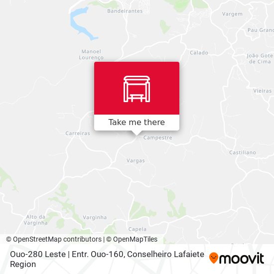 Ouo-280 Leste | Entr. Ouo-160 map
