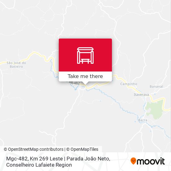 Mgc-482, Km 269 Leste | Parada João Neto map