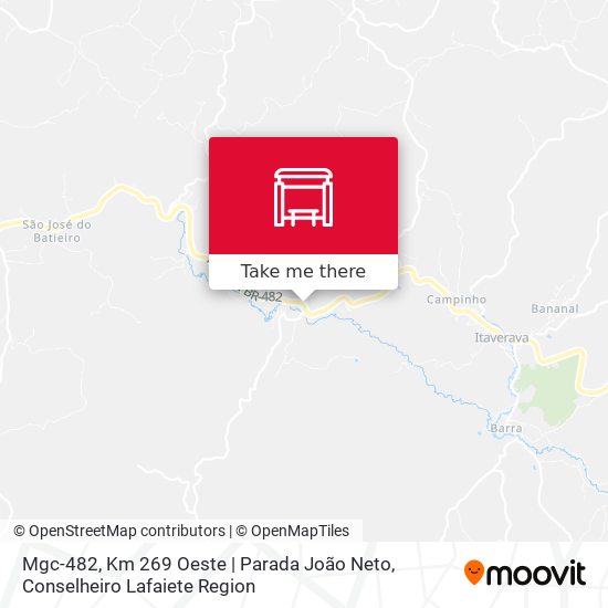 Mapa Mgc-482, Km 269 Oeste | Parada João Neto