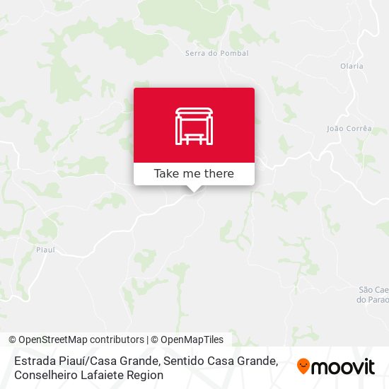 Estrada Piauí / Casa Grande, Sentido Casa Grande map