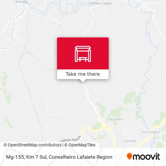 Mg-155, Km 7 Sul map